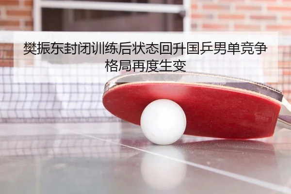 樊振东封闭训练后状态回升国乒男单竞争格局再度生变